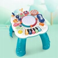 STOLIK EDUKACYJNY INTERAKTYWNY PANEL MUZYCZNY DLA DZIECKA PIANINKO Bębenek