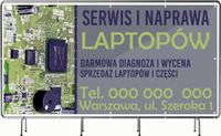 BANER REKLAMOWY 130x80cm różne wzory projekt w cenie SERWIS LAPTOPÓW