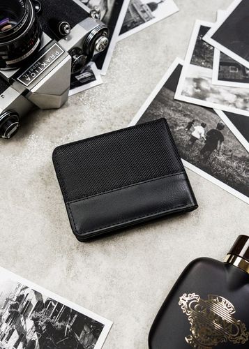 Portfel Peterson męski mały na suwak slim z ochroną kart RFID kompaktowy na Arena.pl