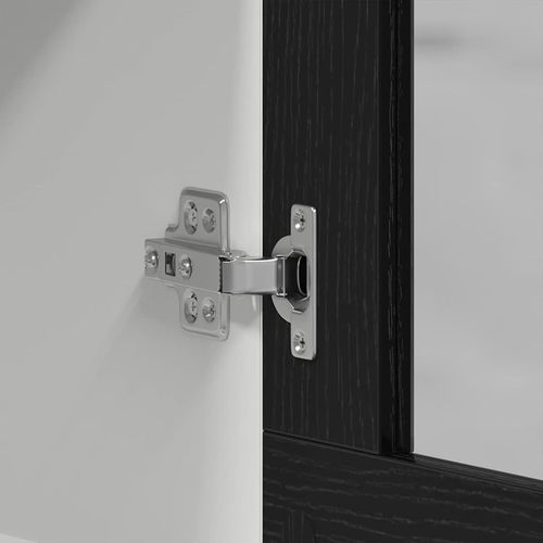 Wisząca szafka szklana z półką Czarny dąb 80 x 31 x 60 cm na Arena.pl