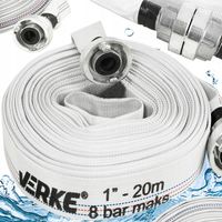 WĄŻ STRAŻACKI PARCIANY DO WODY BRUDNEJ SZAMBA 1 CAL 20M POMPY ZE ZŁĄCZKAMI