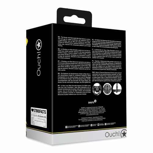 Muzzle With Removable Ball Gag - Black na Arena.pl