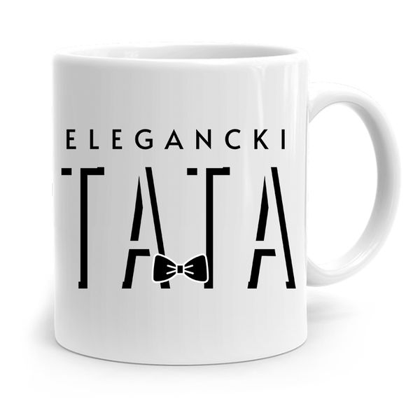 Kubek Na Dzień Ojca Dla Taty Elegancki Tata Z Nadrukiem Ze Zdjęciem zdjęcie 1