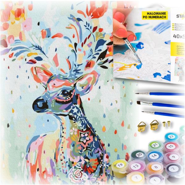 Zestaw do malowania po numerach - jelonek zdjęcie 16