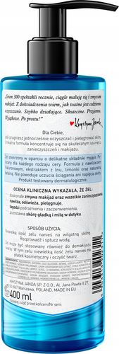 JANDA ŻEL MICELARNY DO DEMAKIJAŻU I MYCIA TWARZY ORAZ OCZU 400 ML na Arena.pl