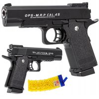 2 x PISTOLET METALOWY COLT REPLIKA ASG KULKI 6MM M-20 GRATIS-500 KULEK