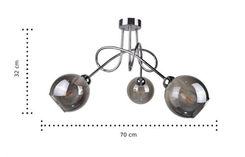 Lampa sufitowa 3xE27 RING SILVER na Arena.pl