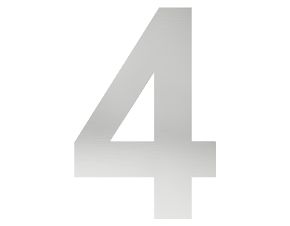 PRZYKRĘCANE OZNACZENIE BUDYNKU CYFRA 4 zdjęcie 1