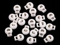 Stopery do sznurka 15x19 mm okrągłe 10sztuk KREMOWE