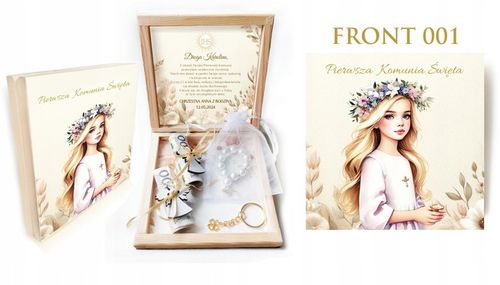 Pamiątka Komunii Świętej PREZENT Na Komunię Różaniec Brelok Pudełko na Arena.pl