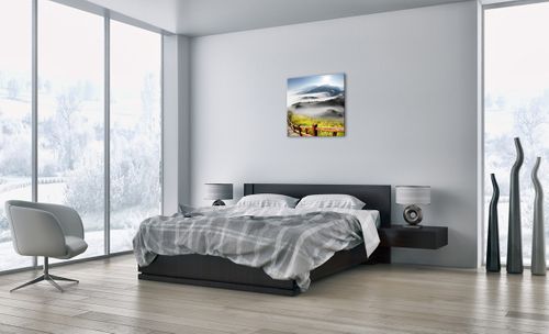 Obraz Na Płótnie - Góry Droga Mgła - 60X60 Cm - Ac60X60-2444 na Arena.pl