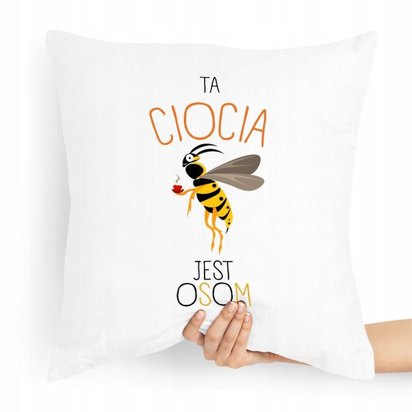 Poduszka Dla Cioci Ta Ciocia Jest Osom Prezent Z Nadrukiem Ze Zdjęciem zdjęcie 1