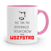 Dla Tatuażystki Tatuażysty Kubek Różowy Na Prezent Z Nadrukiem Ze Zdjęciem