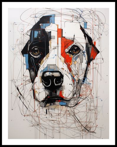 Plakat 50x65cm Przyrysowany Psiak na Arena.pl