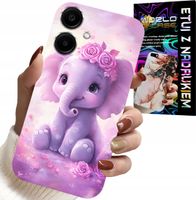 ETUI DO SAMSUNG GALAXY A06 5G - SŁODKI SŁONIK NA RÓŻOWYM TLE CASE +FOLIA