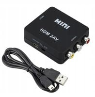 ADAPTER HDMI DO AV RCA HDMI-AV KONWERTER CINCH 1080P KABEL FULL HD