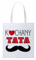 Dla Taty Tatusia Prezent Torba Eco Biała Shopper Z Nadrukiem Ze Zdjęciem