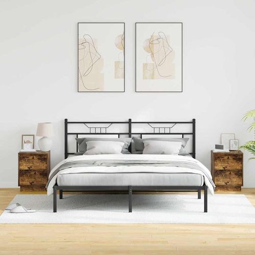 Szafka Nocna z szufladą z 2 pcs Wędzony dąb 39 x 34.5 x 50 cm na Arena.pl