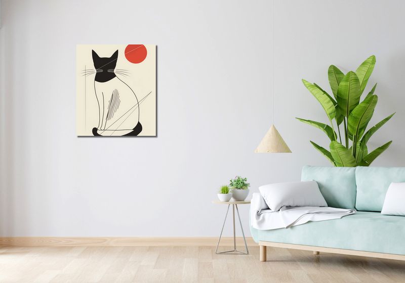 Obraz 60x70cm Czerwony Krąg zdjęcie 2