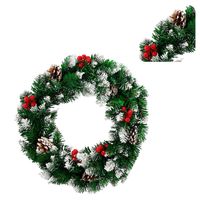 WIANEK ZIMOWY NA DRZWI WIENIEC ŚWIĄTECZNY STROIK GIRLANDA 40 cm DEKORACJA