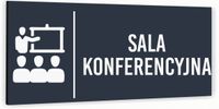 Tabliczka na drzwi SALA KONFERENCYJNA Aluminium ATRACYTOWA NIERDZEWNA