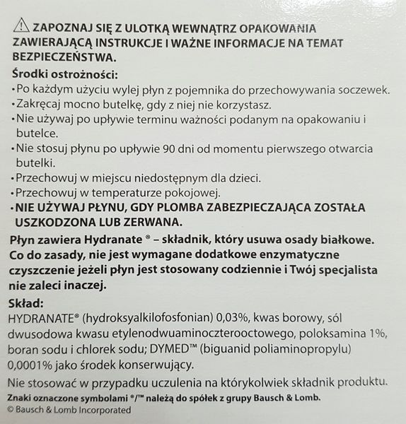 Płyn do soczewek ReNu MultiPlus 360ml Bausch zdjęcie 3