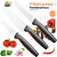 FISKARS ZESTAW KOMPLET 3 NOŻY NOŻ DO OBIERANIA WARZYW OWOCÓW SZEFA KUCHNI