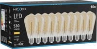 MEXEN VINTIS 10X ŻARÓWKA FILAMENT SPIRALA LED E27 ST64 6W 2700K 530LM AMBER