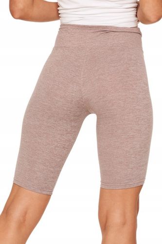 BEŻOWE LEGGINSY Z WYSOKIM STANEM TYPU KOLARKA KRÓTKIE FIT MORAJ R.S/M na Arena.pl