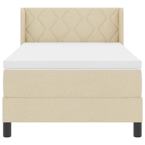 Łóżko kontynentalne z materacem z materacem Kremowy 90 x 190 cm na Arena.pl