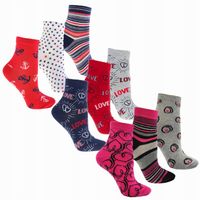 Skarpetki Damskie Wzorzyste 3/4 Kolorowe Za Kostkę 9-PAK MORAJ 38-41