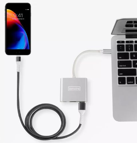 Adapter Przejściówka ZENWIRE 3w1 MHL HUB USB C HDMI 4K do MacBook Samsung na Arena.pl