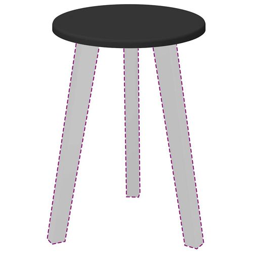 Blat stołu Czarny 30 x 30 x 1.5 cm Materiał drewnopochodny na Arena.pl