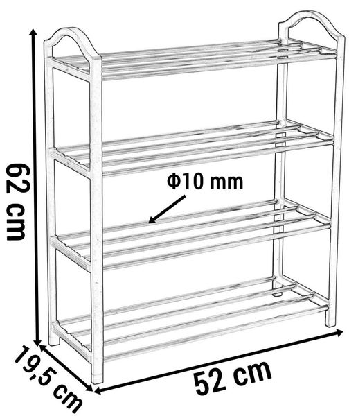 Półka na buty NOLA czarno-srebrna zdjęcie 6