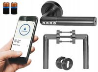 KLAMKA ZAMEK SZYFROWY NA KOD PIN BLUETOOTH APLIKACJA ZEWNĘTRZNA IP44 CZARNA