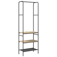 Wieszak na ubrania z półkami dąb sonoma 60 x 30 x 171 cm