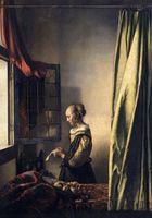 Plakat 70x100cm Girl Reading a Letter, Vermeer Vintage do Salonu