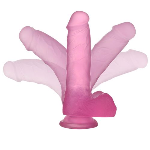 7"" jelly studs crystal dildo medium pink na Arena.pl