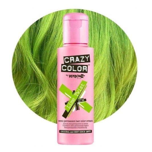 CRAZY COLOR Krem do koloryzacji włosów No. 68 - Lime Twist - 100ml zdjęcie 1
