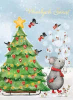 Karnet B6 Boże Narodzenie Choinka Na Sankach