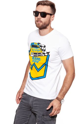 WRANGLER B&Y CREW TEE WHITE W7C41FK12 M na Arena.pl