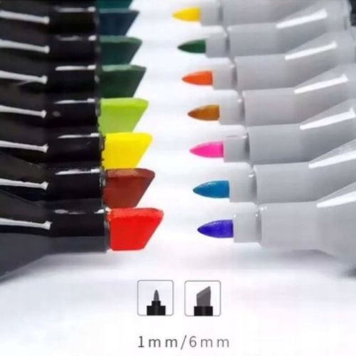 Markery 204 kolory flamastry pisaki dwustronne na Arena.pl