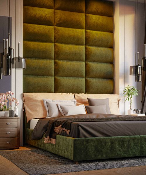 PANELE TAPICEROWANE ŚCIENNE WEZGŁOWIE 3D 60cm x 20cm zdjęcie 2