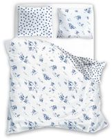 Pościel 140X200 Milagro Verde 012 Granatowe Kwiatuszki