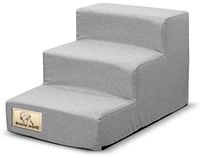 schody 3 stopniowe rozbieralne, antyslip 45x30x30 cm len szary