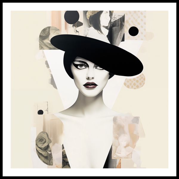 Plakat 60x60cm Portret en Décalage zdjęcie 3
