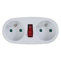 rozgałęźnik elektryczny z wyłącznikiem 2 gniazda elk306w