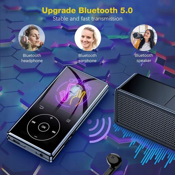 Bluetooth 5.0 MP3 Player 16GB MP4 Polski zdjęcie 10