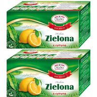 Malwa Herbata Zielona z cytryną 40 g (20 x 2 g) x 2 sztuk