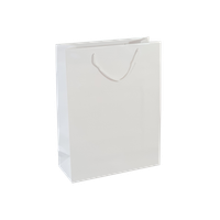Torba papierowa , 32 x 13 x 42 cm, 10 szt. biała laminowana AWIH
